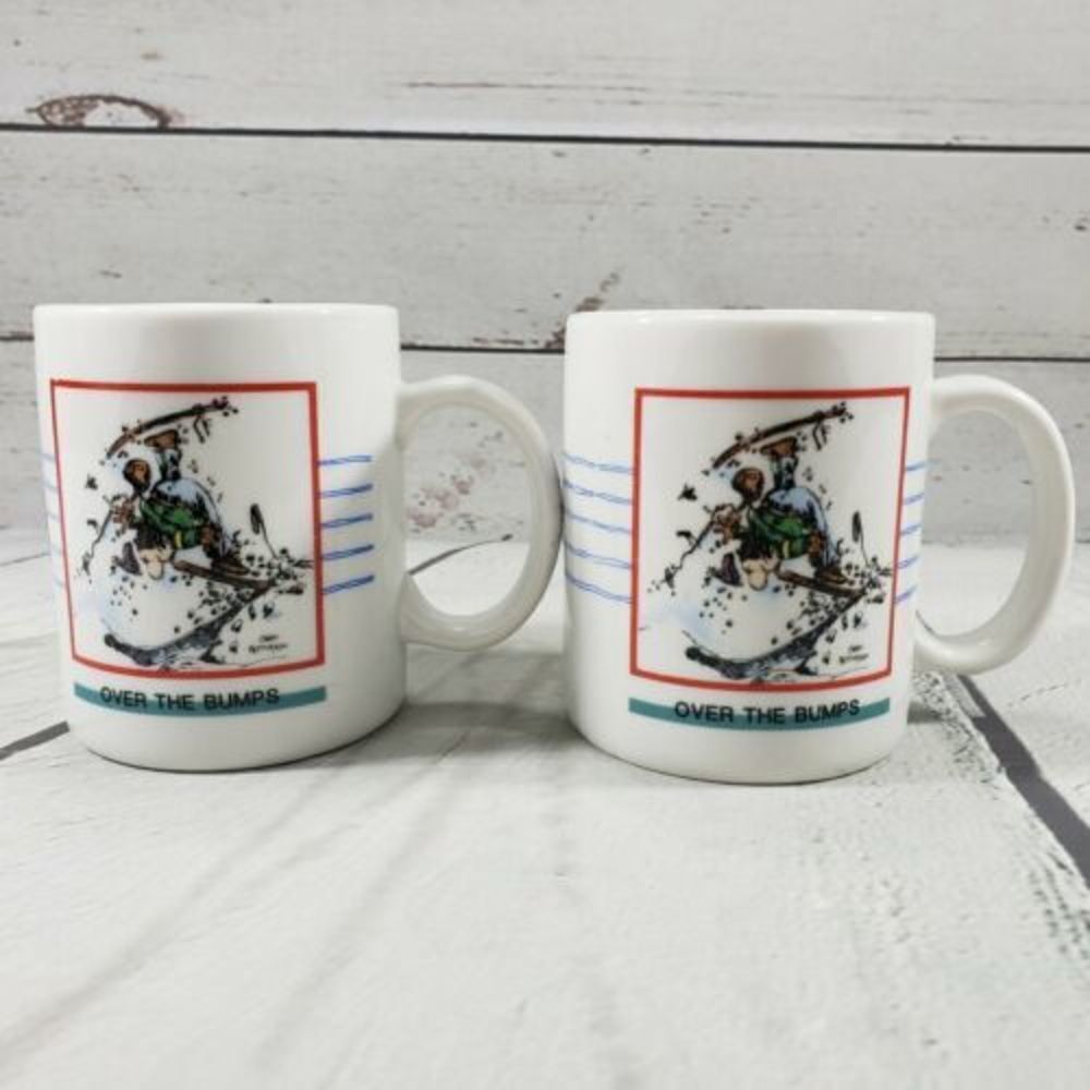 Thought Factory Mugs Vintage 1989 Gary Patterson Over The Bumps Used Con…